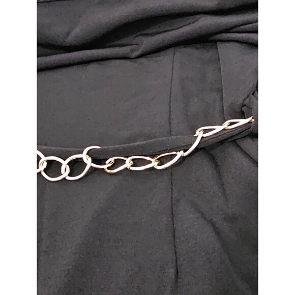 Heart 2 Heart Dress Black Size 2X Sleeveless Gold Tone Chain Belt Design Womens - Picture 3 of 5